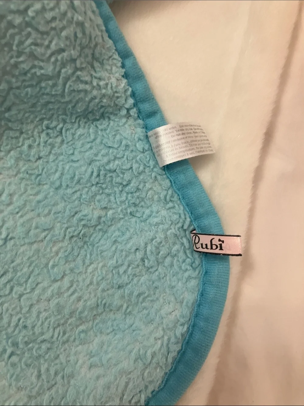 Ruby Fleece Baby Blanket - Aqua & Pink Floral 50x40